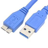 Câble d'extension USB 3.0 AM vers Micro BM haute vitesse avec gaine en PVC pour applications microphone et moniteur, charge rapide et transfert de données