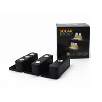 Lampes solaires d'extérieur pour clôture et marches, LED chaude, étanches IP44, avec capteur crépusculaire, rechargeables, installation facile pour mur de jardin