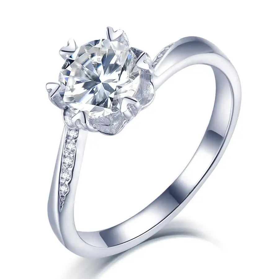 Moissanite Sieraden Ontwerp Originele Fabriek Engagement Moissanite Ring Met Korting