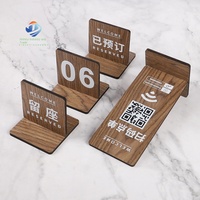 Personnalisable en bois QR Code NFC Board Google Review NFC Stand Desktop Menu Standee Restaurant Coaster Fabrication Services