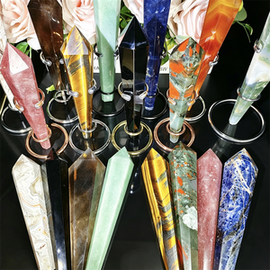 Cetro di Cristallo Incantato con Gemme Multiple, Bacchetta Magica in Pietra Naturale Mista per Altare, Rituali e Esposizioni Spirituali - Product Image 3