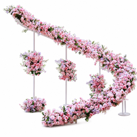 Arche de fleurs artificielles en plastique rose et blanc PROMISE DCYX, orchidée Phalaenopsis, décoration de mariage