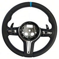 Volant en cuir personnalisé F30 pour M3/M4 F80/F82 E91/E92 - Design sportif à 3 branches de style Thong
