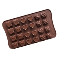 Moule en silicone 3D marron chocolat pour cadeaux, 1 pièce, pour savon DIY, biscuits, outils de pâtisserie, résistant à la chaleur, écologique, réutilisable, facile à utiliser
