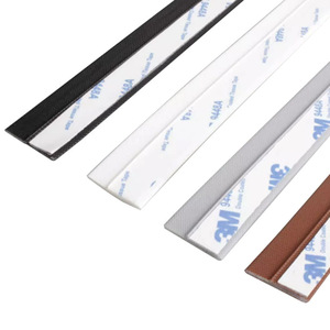 Bande de joint d'étanchéité pour porte d'armoire en PVC noir, non amovible, pour le montage des portes et la finition des bords des armoires - Product Image 1