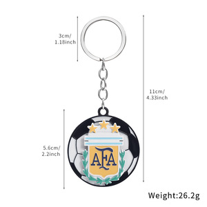 Wholesale 2D Rotating Soccer <strong>Ball</strong> Keychain with Team Logo Football Club Team Badge Keyring Fan Memorabilia Backpack Charm - Product Image 6