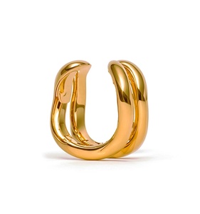 Milskye boucles d'oreilles classiques pour femmes 925 argent 18k plaqué or kaze fusion oreille manchette boucles d'oreilles - Product Image 6