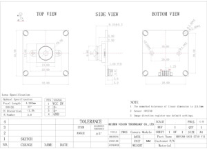 Módulo de cámara de vigilancia de 2MP HD 1080P Módulo de cámara de reconocimiento facial de modelo delgado de 8mm - Product Image 6