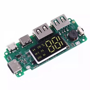 Mạch sạc pin Lithium <span class=keywords><strong>18650</strong></span>, bộ sạc dự phòng di động USB kép 5V 2.4A Micro/Type-C, tích hợp bảo vệ mạch - Product Image 2