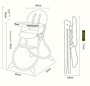 <span class=keywords><strong>Chaise</strong></span> haute pliante pour bébé TC, <span class=keywords><strong>table</strong></span> et <span class=keywords><strong>chaise</strong></span> pour enfants, hauteur réglable et pliable, pour repas de bébé - Product Image 5