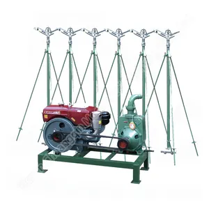 Système d'irrigation agricole à pompe monté sur moteur 6hp avec arroseur d'eau