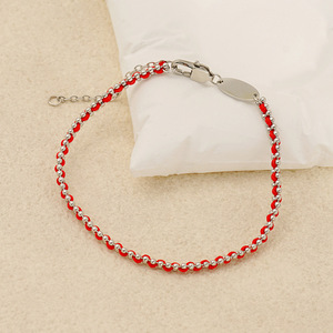 25 Nuevas Joyas <span class=keywords><strong>de</strong></span> Regalo para Parejas, <span class=keywords><strong>de</strong></span> Alta Gama y Lujo Ligero, Chapadas en Oro, con Cuerda Roja Francesa y Hierro del Signo Zodiacal, Unisex, para Oficina/Trabajo - Product Image 4