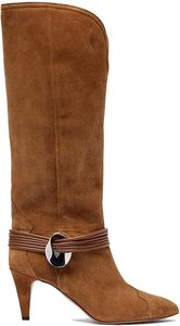 Prix de gros d'usine hiver <span class=keywords><strong>marron</strong></span> femmes genou haut daim talon <span class=keywords><strong>large</strong></span> <span class=keywords><strong>mollet</strong></span> <span class=keywords><strong>bottes</strong></span> pour dames - Product Image 4