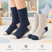 Chaussettes en coton biologique éponge marine à fibres d'avoine écologiques, avec coussinet en éponge, tricotage contrôlé, talon et bout renforcés, soin de lavage