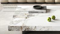 Table basse italienne de luxe, table basse de bureau design moderne, mobilier haut de gamme pour salon, table basse en pierre frittée