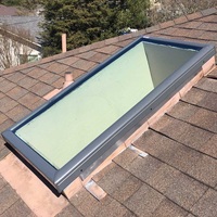 Fenêtres de toit modernes en aluminium Nuoxin, à rupture de pont thermique, double vitrage 2,0 mm, insonorisées, étanches, pour balcon et plafond