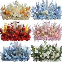 Nouvelle décoration de mariage, fleurs artificielles en soie réaliste, art floral, plafond, fausses fleurs, arrangement au sol, allée, fleurs de scène en T