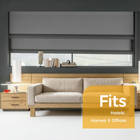 Stores à enroulement double couche coupe-vent WR130-180 avec écran solaire vertical à ressort pour hôtels, maisons et bureaux