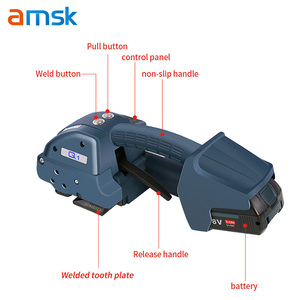 Machine de cerclage PET/PP à batterie portable électrique Q1 pour les travaux d'emballage de panneaux de briques en bois de marchandises lourdes - Product Image 5