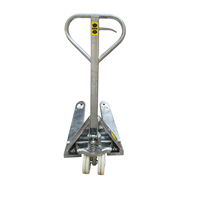 Transpalette manuel hydraulique ICHIMENS 2,5 T, 540x1150 mm, roues tandem en nylon, galvanisé argent, garantie 3 ans, intérieur/extérieur