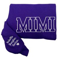 Sweat à capuche tissé Cheer Mom avec noms d'enfants brodés sur le devant Motif 3D d'hiver et d'automne personnalisé avec logo avant