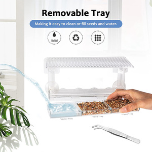 Comedero para Pájaros de Acrílico Indestructible con 4 Ganchos Superadhesivos y Ventosas Fuertes - Product Image 3