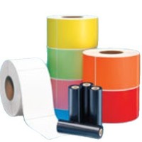 Papier thermique coloré rouge/jaune/bleu/vert, autocollants adhésifs imperméables et résistants à l'huile, utilisation express, impression de codes-barres