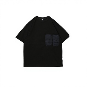 เสื้อยืดพิมพ์ลายตัวอักษรทรงหลวม แขนสั้น สีตัดกัน คอลเลคชั่นฤดูร้อน 2023 ผ้าฝ้ายลำลอง 1 ตัว สไตล์ฮิปฮอป ไซส์ S-XL - Product Image 2