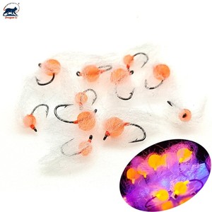 Profesional # 10 # 14 Señuelos de Pesca con Mosca, Hechos a Mano, con Patrón Realista de Huevas de Salmón, Luminosos, para Trucha, Steelhead y Salmón - Product Image 1