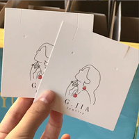 Carte personnalisée pour boucles d'oreilles, bijoux, épingles à cheveux, vêtements, avec conception de logo gratuite, en papier, carte de prix personnalisée