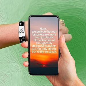 أساور معصم قابلة لإعادة الاستخدام بشعار مخصص، ذكية بتقنية RFID وNFC مع شريحة 213 للتحكم في الوصول، أساور مرنة منسوجة بتقنية NFC - Product Image 4