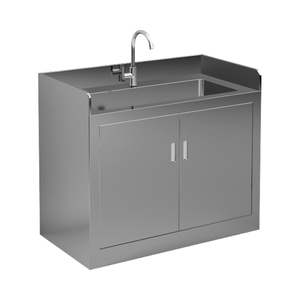 Wastafel Tahan Bahan Kimia dari Baja Tahan Karat Kelas Medis Bergaya Industri, Wastafel Scrub Bedah, Wastafel Laboratorium dari Baja Tahan Karat - Product Image 1