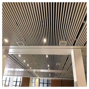 <span class=keywords><strong>Prima</strong></span> Moderne Personnalisé En Aluminium Ignifuge U Forme Tube Déflecteur Plafond Grille Bande Plafond Carreau Revêtement En Alliage D'aluminium - Product Image 1