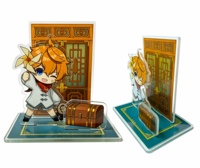 Support d'affichage personnalisé en acrylique pour figurines animées avec impression sérigraphique motif dessin animé pour la décoration intérieure