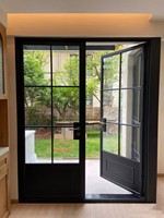 Puertas Francesas de Acero Inoxidable con Rotura de Puente Térmico, Resistentes al Agua, Diseño Europeo, para Garaje y Cobertizo