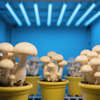 Lampe de culture LED pour champignons, tube bleu, 1 à 8 pieds, T5 T8, barre de croissance pour champignons cremini, portobello, bouton, shiitake, culture en intérieur
