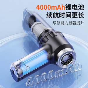 Aspirateur sans fil portatif, alimenté par batterie, rechargeable, en plastique noir, pour voiture et usage domestique - Product Image 4