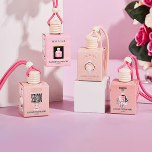 Diffuseur d'huiles essentielles de luxe en verre de 8 ml en forme de diamant, flacon de parfum suspendu, désodorisant pour voiture, aromathérapie liquide pour véhicule - Product Image 5