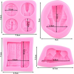 Moule en silicone sur <span class=keywords><strong>le</strong></span> thème de l'Égypte antique pour la décoration de gâteaux, pharaon, momie, sphinx, fondant et chocolat, bonbons, original et élégant - Product Image 3
