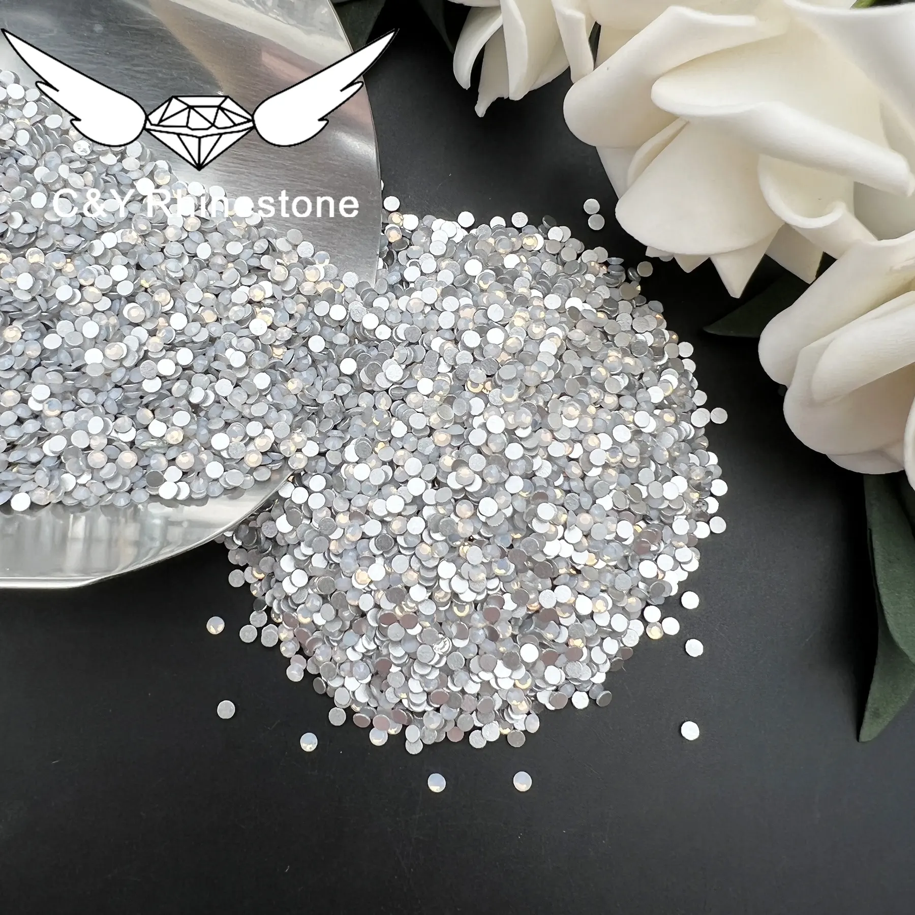 CY Multicolor Wholesale Nail Flatback Stone Glass Flat Back Non Hot Fix Crystal AB Rhinestones In Bulk