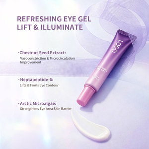 Gel pour les yeux anti-âge OEM/ODM pour les cernes, les poches et les ridules, avec extrait de péptide et de graines de châtaigne, crème hydratante pour les yeux - Product Image 2