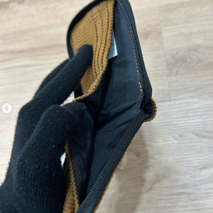 Vintage Style Thread Corduroy Zipper Closure Nylon Lining Short Length Lightweight Unisex Card Holder <b>Small</b> Handheld <b>Wallet</b> - Product Image 4