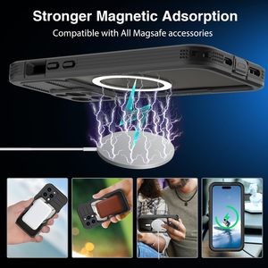 Ốp lưng chống sốc, chống nước PC+<span class=keywords><strong>TPU</strong></span> thiết kế Armor cho 15 Pro, tích hợp kính cường lực bảo vệ màn hình, tương thích với màn hình 6.1 inch, màu đen - Product Image 6