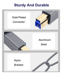 สายเคเบิลเครื่องพิมพ์แบบ USB 3.0 Type-C ความเร็วสูง ป้องกันสัญญาณรบกวน ผลิตจากอลูมิเนียมอัลลอย เป็นมิตรต่อสิ่งแวดล้อม สำหรับคอมพิวเตอร์และฮาร์ดไดรฟ์ภายนอก - Product Image 5