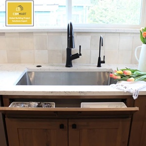 CBMmart Cucine Moderne Americane Stile Shaker Australiano Bicolore in Legno Massello Lusso <span class=keywords><strong>2</strong></span> Pac Laccato con Isola - Product Image 5