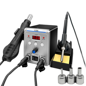 <span class=keywords><strong>Station</strong></span> <span class=keywords><strong>de</strong></span> <span class=keywords><strong>soudage</strong></span> 2 en 1 700W avec pistolet à <span class=keywords><strong>air</strong></span> <span class=keywords><strong>chaud</strong></span>, <span class=keywords><strong>station</strong></span> <span class=keywords><strong>de</strong></span> retravaillage, contrôle <span class=keywords><strong>de</strong></span> température sécurisé, outil <span class=keywords><strong>de</strong></span> réparation <span class=keywords><strong>de</strong></span> circuits imprimés SMD BGA, 110V 220V - Product Image 2