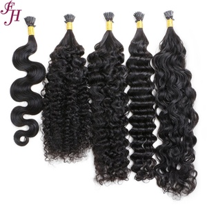 FH Wholesale Human Hair Curly <b>Micro</b> Links I Tip Hair Virgin Raw Burmese Kinky Curly I Tip Hair <b>Extension</b> - Product Image 6