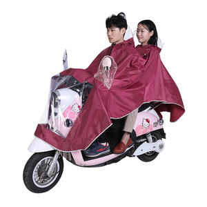 Impermeable Doble para Scooter Eléctrico y Motocicleta, Talla Grande, Color Borgoña, Resistente al Agua, Poncho de una Pieza para Adultos - Product Image 4