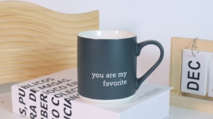 <span class=keywords><strong>Mug</strong></span> à café en céramique émaillée bicolore avec motif résistant à la cire, <span class=keywords><strong>mug</strong></span> personnalisé de couleur mate avec impression sur soie - Product Image 4