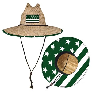 Sombrero de paja de verano al por mayor para salvavidas, con estampado personalizado, estilo americano, para playa y surf, con logo - Product Image 5